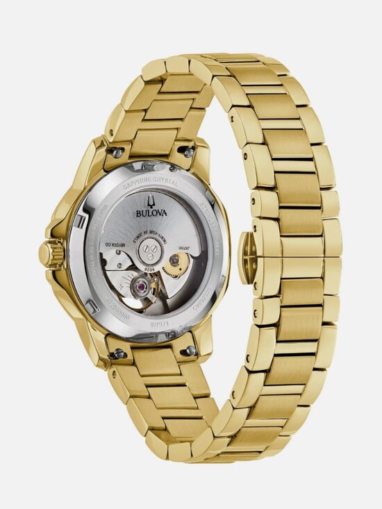 Bulova Women\'s 35mm Marine Star Automatic Gold Stainless Steel Watch